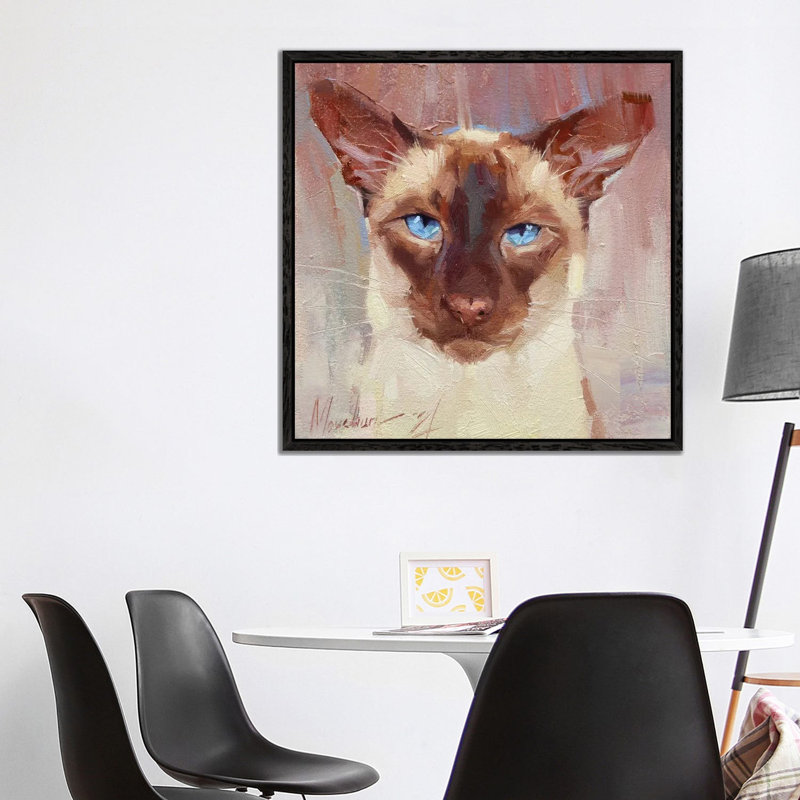 Siamese Cat by Alex Movchun - Gallery-Wrapped Canvas Giclée on Canvas, 93.98 cm H x 93.98 cm W x 4.445 cm D