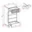 Commode étroite en bois massif 24 po avec 5 tablettes Granville-86778343