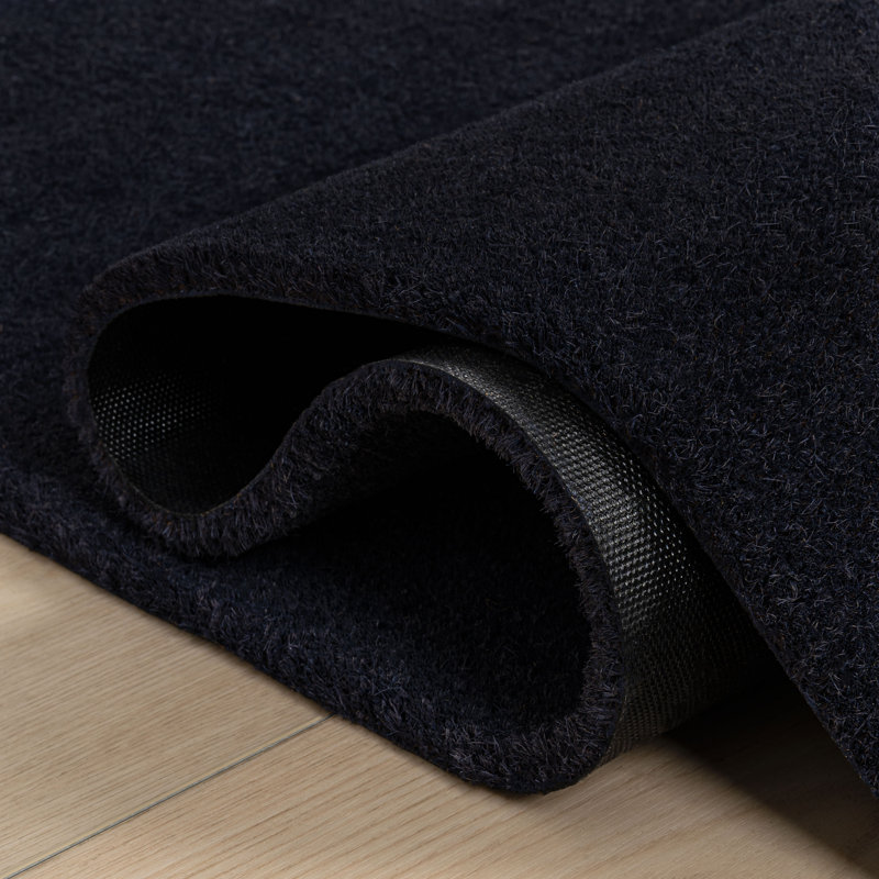 Tapis d'intérieur / extérieur Kalonni, L 26 po x L 96 po, Noir