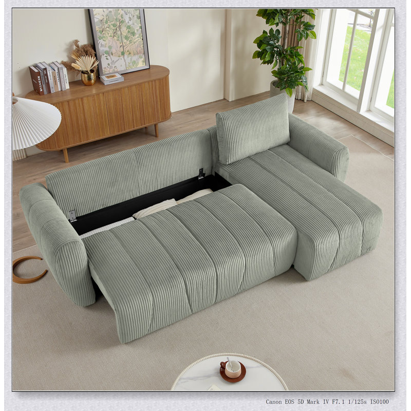 Canapé modulaire convertible en tissu moderne, parfait pour le salon, les appartements et les bureaux.