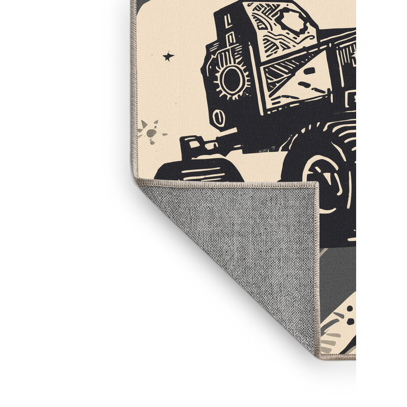 Tapis à motif de blocs d'inspiration mondiale Rover, 7x10