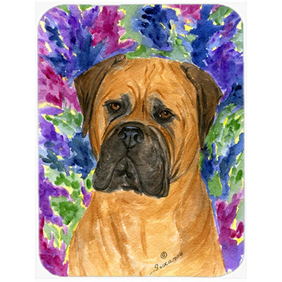 East Urban Home Bullmastiff Rectangle Tempered Glass Cutting Board
