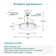 Aranjit 42" Modern Retractable Ceiling Fan with Light and Remote Control, 6 speeds Silent DC Motor Ceiling Fan