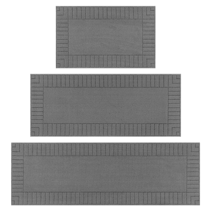 Ensemble de tapis de cuisine, Gris