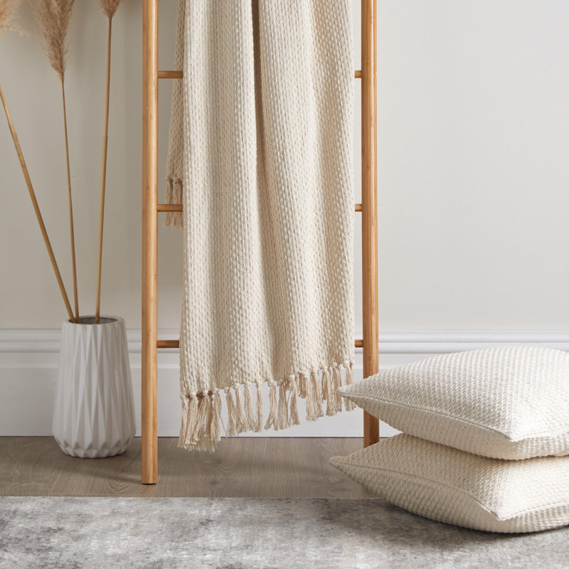 Hermbusche Throw Blanket, Cream, W130 x L180cm