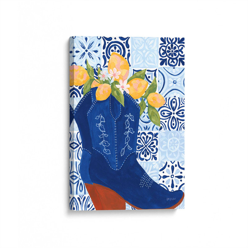Reproduction d'art sur toile «Lemonade Cowgirl» par Yvette St. Amant, H 40 po x l 30 po