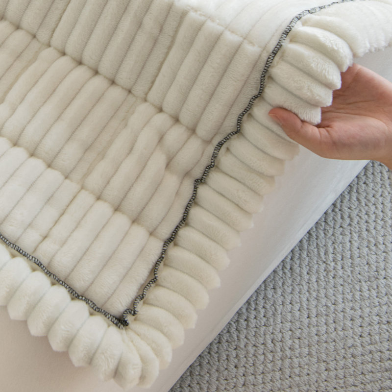 Housse pour fauteuil en velours côtelé, Blanc
