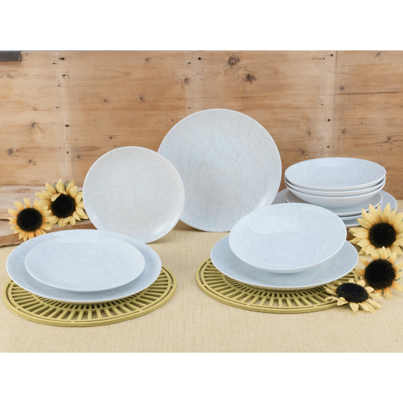 Creatable, 25869, Leaves collection - Home collection, 12 piece dinnerware set