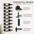 9 Bottle Black Metal Wall Mounted Wine Rack