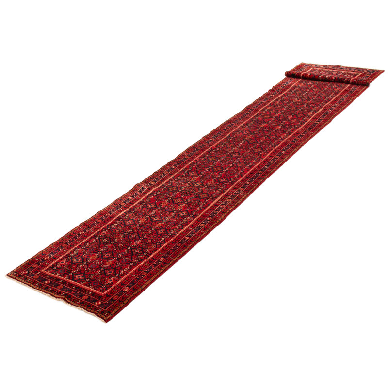 Tapis rouge unique fait à la main 2 pi 11 po x 17 pi 1 po Andelz