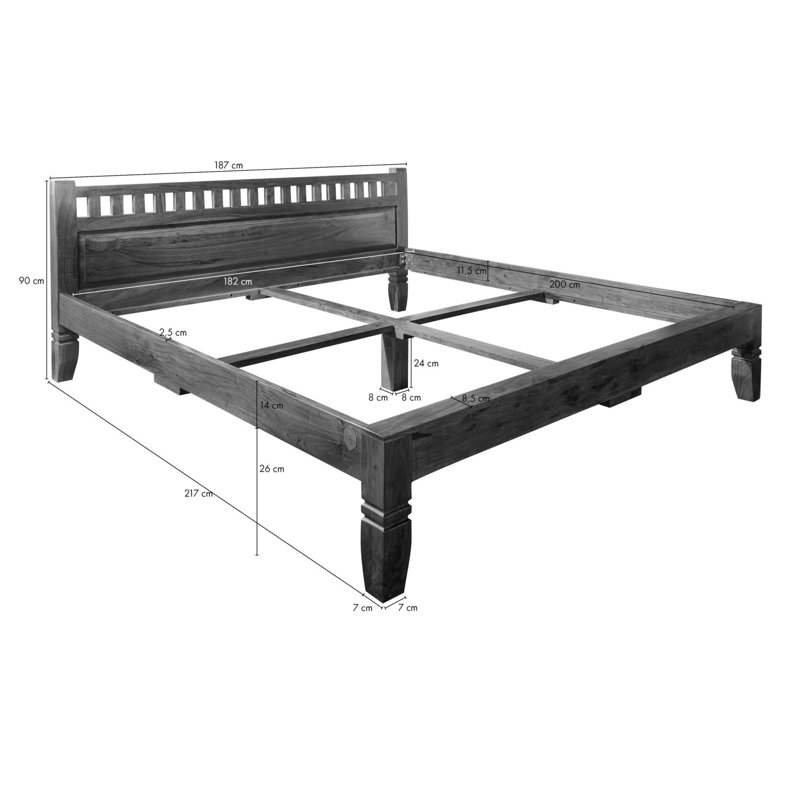 Oxford Solid Wood Bed, Super King (6')