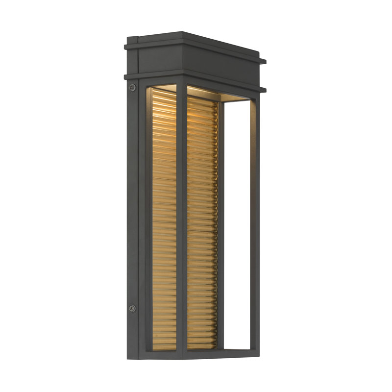 Goretti 15" High LED Outdoor Wall Sconce, 15" H x 7.5" W x 3.25" D