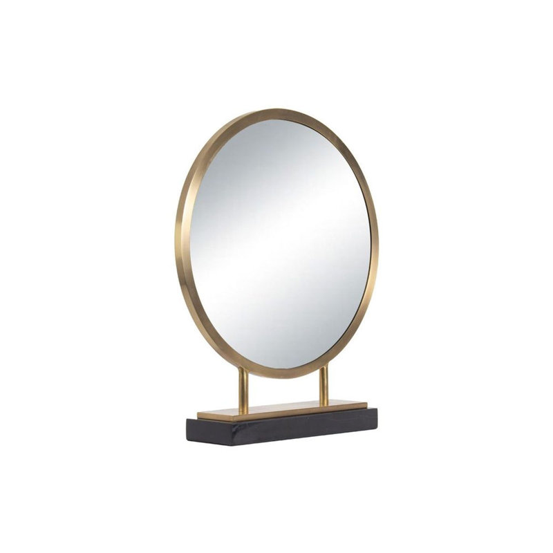 Alice Round Brass Mirror