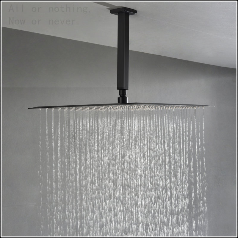 16" Matte Black Bathroom Luxury shower head