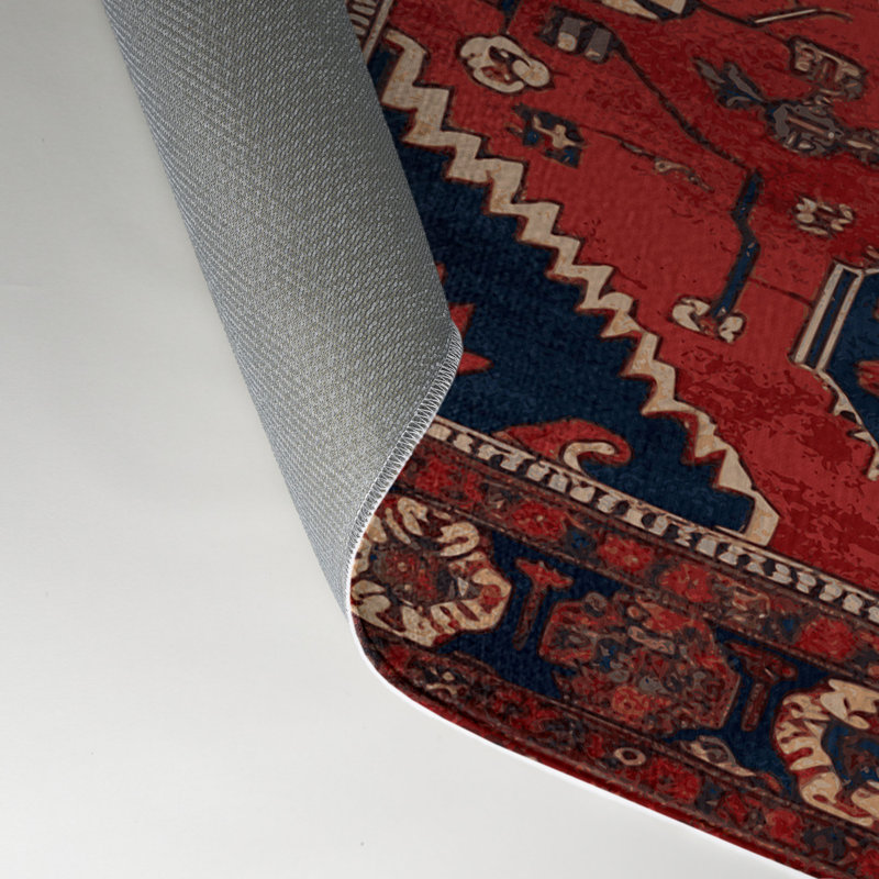 Tapis d'intérieur et d'extérieur brun Persian, Rectangle 5 pi x 7 pi
