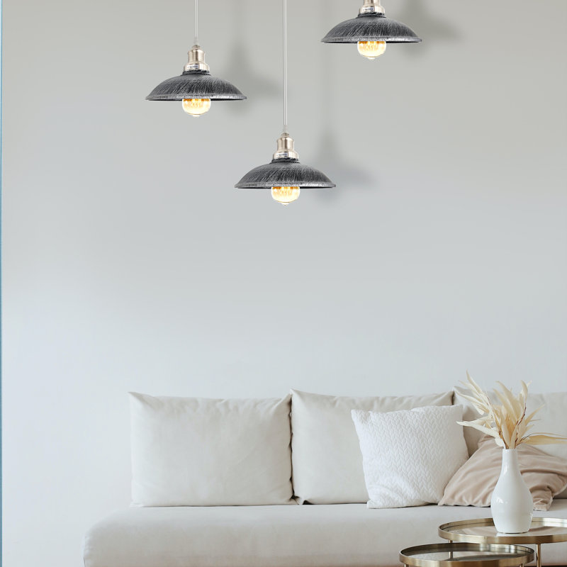 Garr 3 - Light Kitchen Island Pendant, Yes, Brushed Silver
