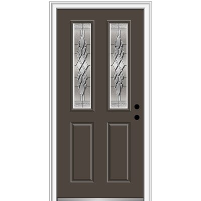 Grace Painted Both Sides The Same 2-1/2 Lite 2-Panel Fiberglass Prehung Front Entry Door on 6-9/16"" Frame -  Verona Home Design, ZZ3667669L