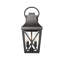 Applique murale d'extérieur imperméable en verre noir mat pour porte de patio