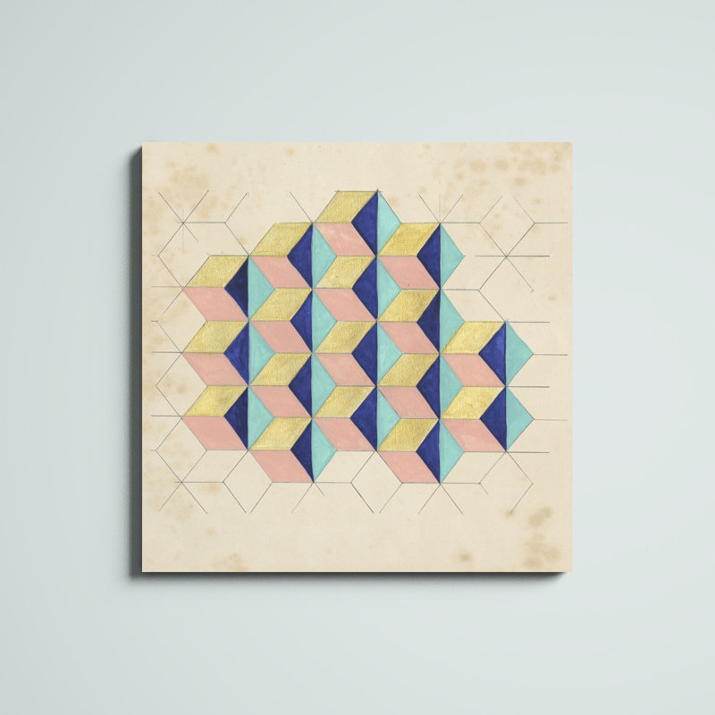 «Geometric Pattern Play I», impression sur toile, H 36 po x l 36 po