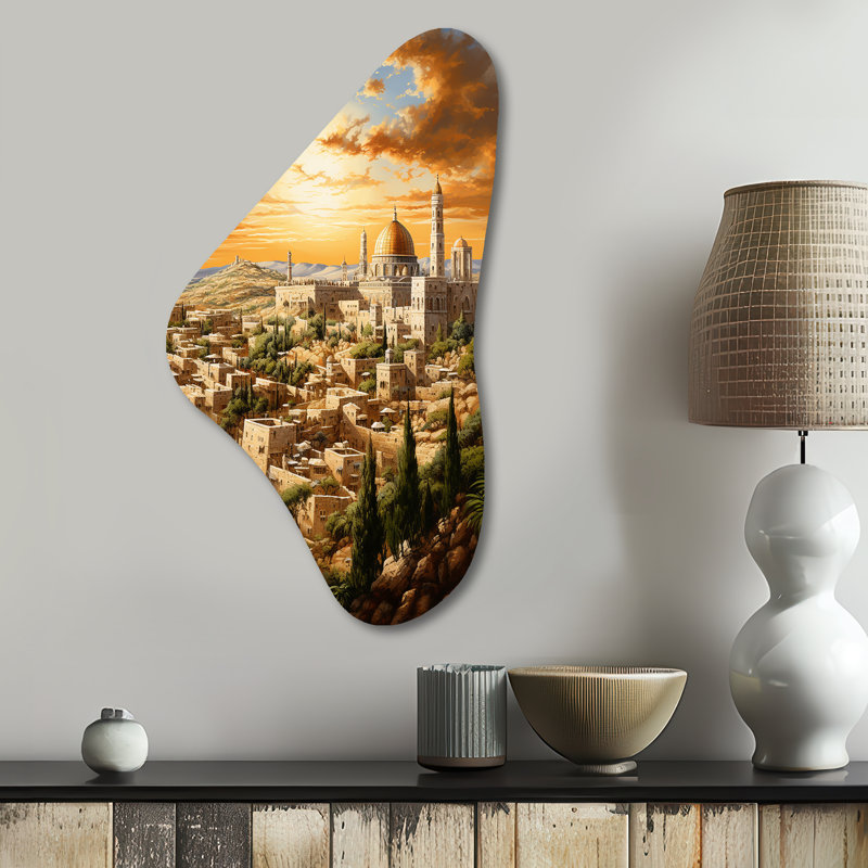 Haggerty - art mural asymétrique en forme de Boomerang, H 31 po x l 17 po