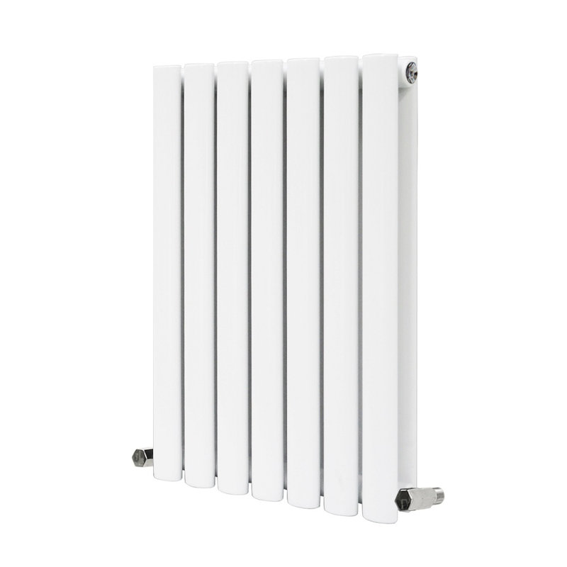 Shoshana Vertical Oval Panel Radiator, 2, 60cm H x 41.3cm W, Gloss White