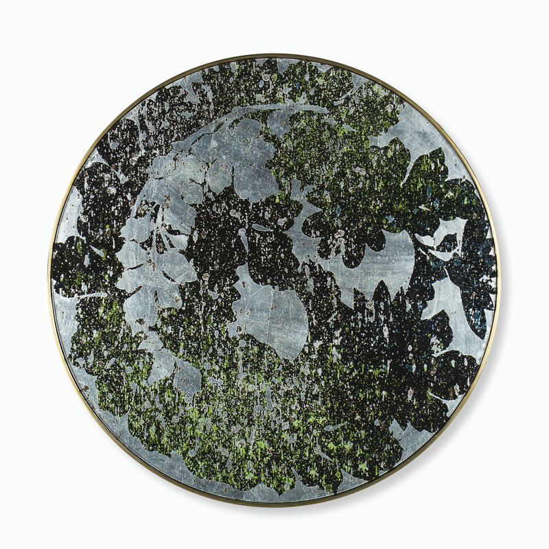 Silver Leaf Floral Print