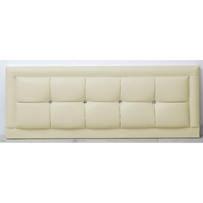 Velazquez Upholstered Headboard, Cream, Double (4'6)