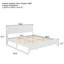 Lit plateforme avec éclairage à DEL intégré, ports de charge USB doubles, rangement spacieux sous le lit et fabrication en bois massif robuste.-741595599