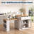 73" Kitchen Island with Extendable Table for 2-6, Rolling Kitchen Cart with Storage Cabinets, Drawers and Power Outlet, Mobile Kitchen Island Cabinet