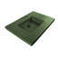 Newterra Concrete Handmade Rectangular Semi-Recessed Vessel Bathroom Sink-70734349-120786000