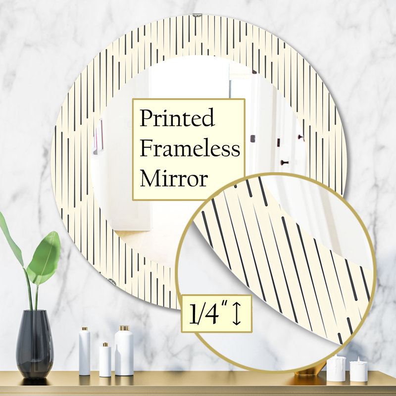 Miroir d'appoint Mid-Century Scandinavian 12, H 31,5 po x l po