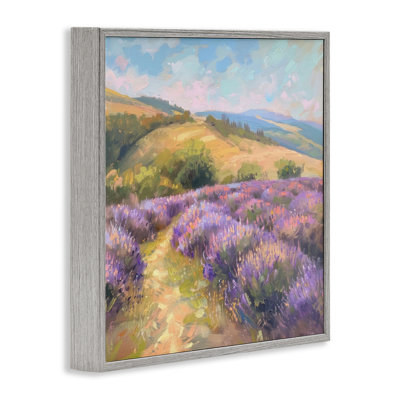 Lavender Field Hills Framed Giclee, design by LSR Creative Studio