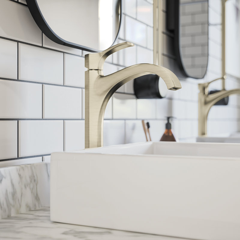 Locarno Single Hole Bathroom Faucet, Brushed Nickel