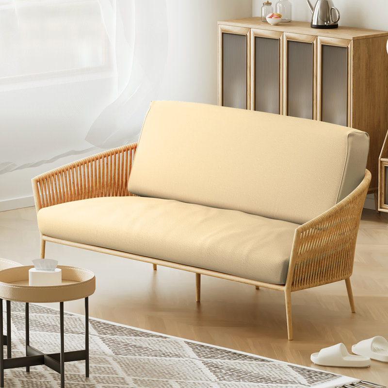Housse pour canapé-lit réversible en tissu de polyester réversible avec fermeture à glissière 3 côtés, Simple, Kaki