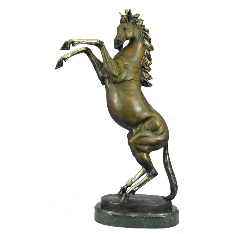 Statue de cheval sauvage Soliel en bronze