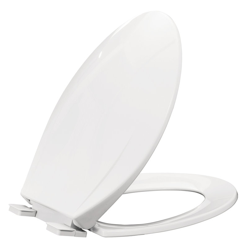 Siège de toilette allongé et couvercle à fermeture lente