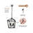 4 - Light Lantern Square / Rectangle Chandelier