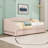 Upholstered Daybed with Trundle and LED Lights-202597668-202597665