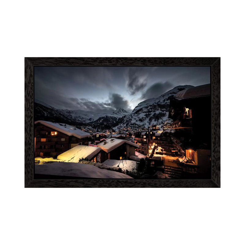 Enzo Romano - Print on Canvas, 101.6 cm H x 66.04 cm W, Black Framed