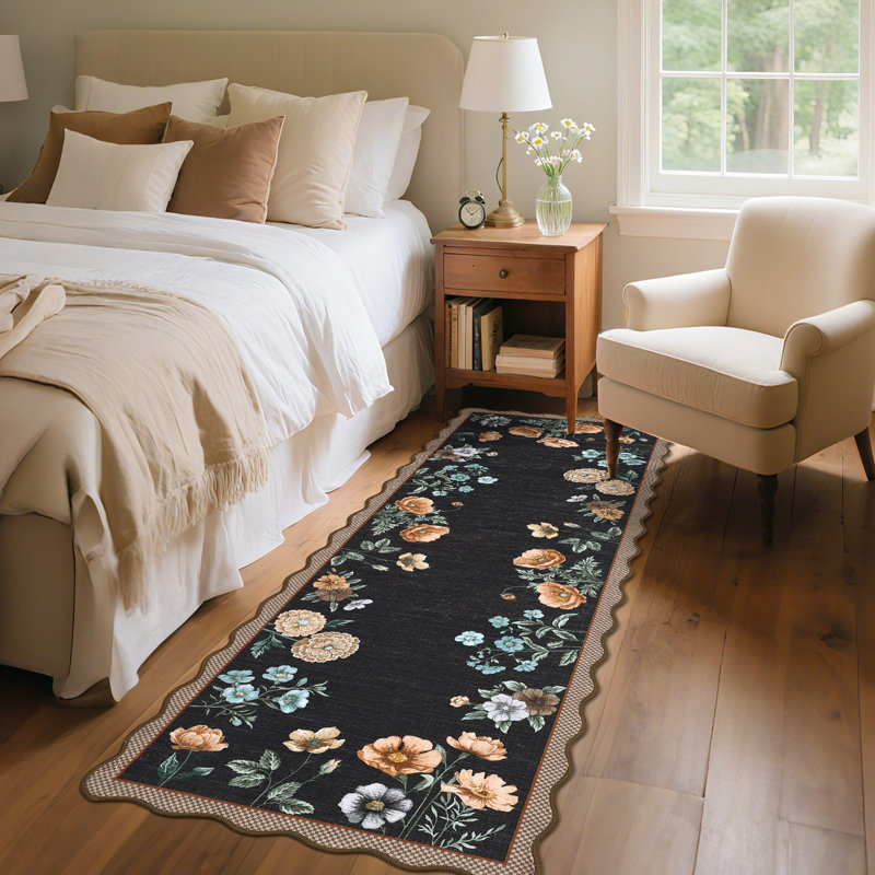 Tapis Farmhouse Floral, Runner 2' x 6'