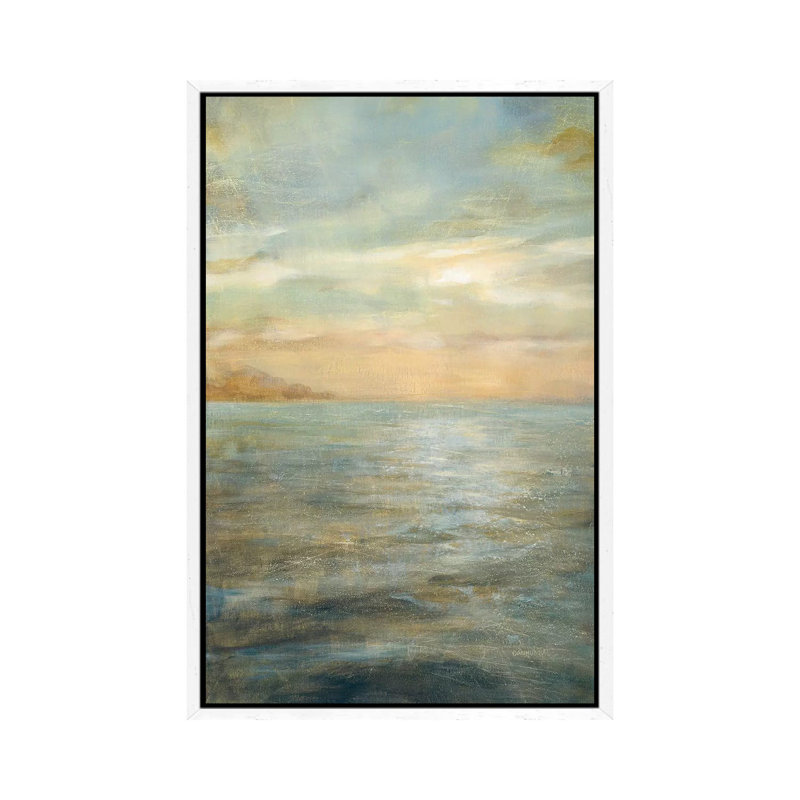Serene Sea II 1 Piece Painting on Canvas, 66.04 cm H x 45.72 cm W, White Framed