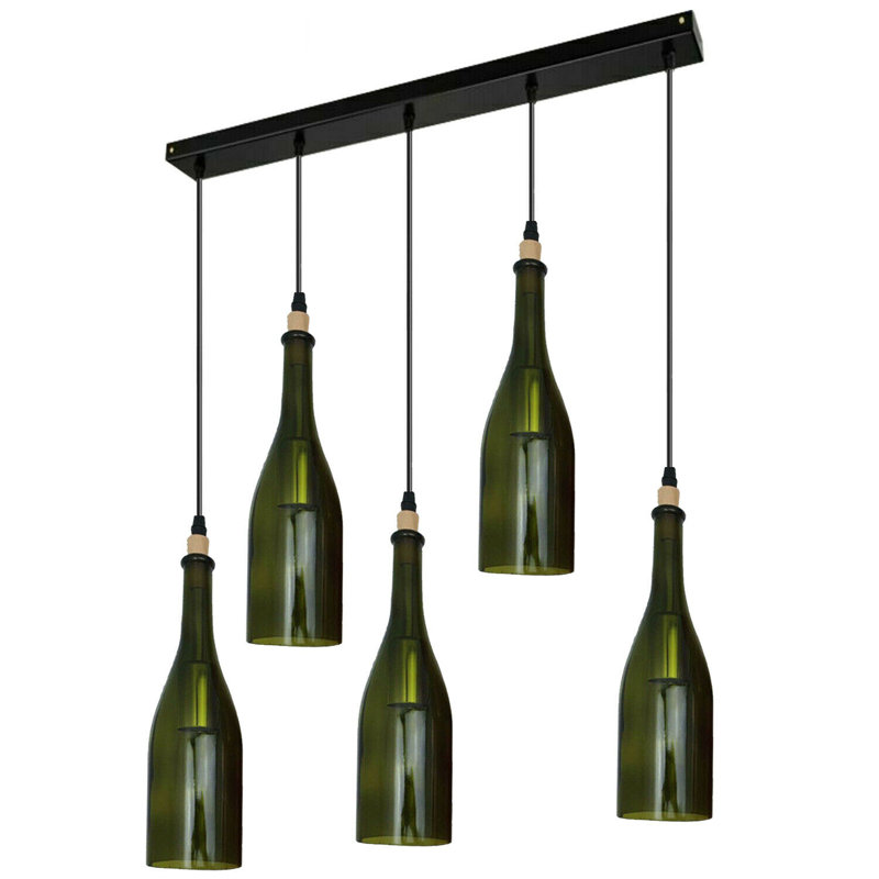 Northborough 5 - Light Cluster Pendant, Green