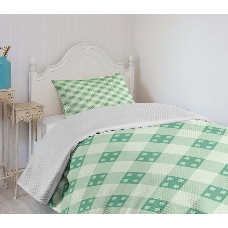 White Quilted Twin Bedspread Set for Kids