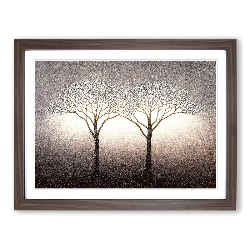 Dazzling Trees - Framed Print, Walnut, 25cm H x 34cm W x 2cm D