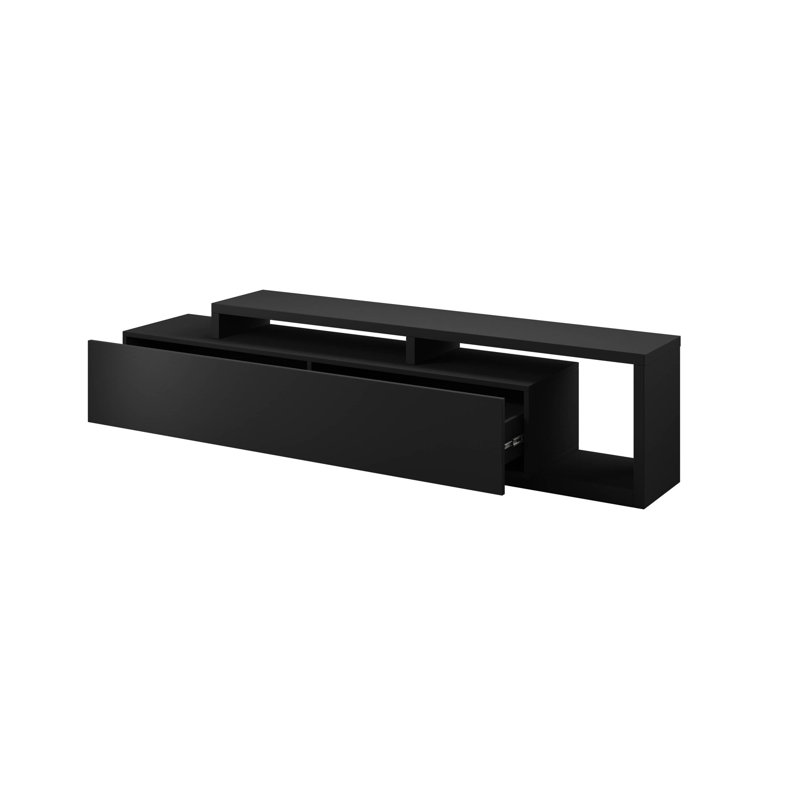 Canishia Unfinished TV Stand for TVs up to 75", Black