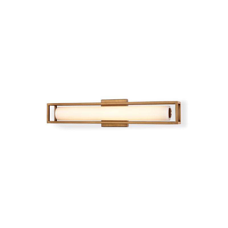 Lochwood Dimmable Bath Sconce, 27" H x 4.75" W x 3.5" D, Vintage Brass