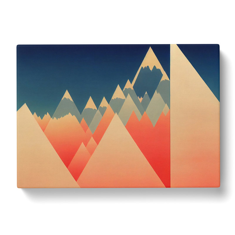 Evocative Abstract Mountains - Wrapped Canvas Print