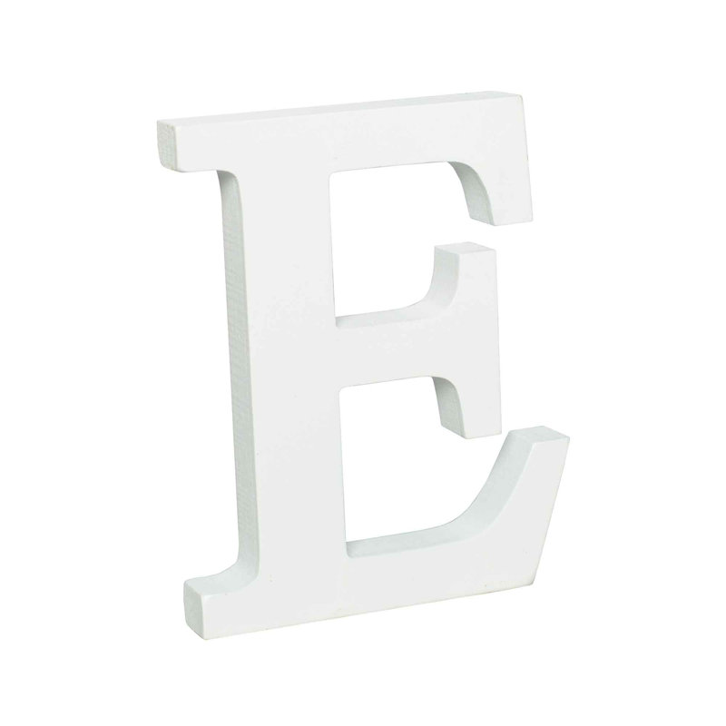 Text & Numbers Letter Block, E
