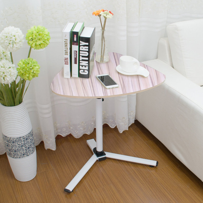 Modern Triangle Stand Adjustable Height 360 Degree Rotatable Bedside Table Lifting Moveable Sofa Side End Laptop Desk