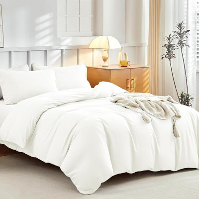 Microfiber Solid Colour Duvet Cover Set
